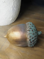 Small verdigris acorn
