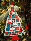 Fabric Christmas tree advent calendar