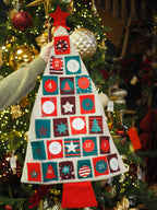 Fabric Christmas tree advent calendar