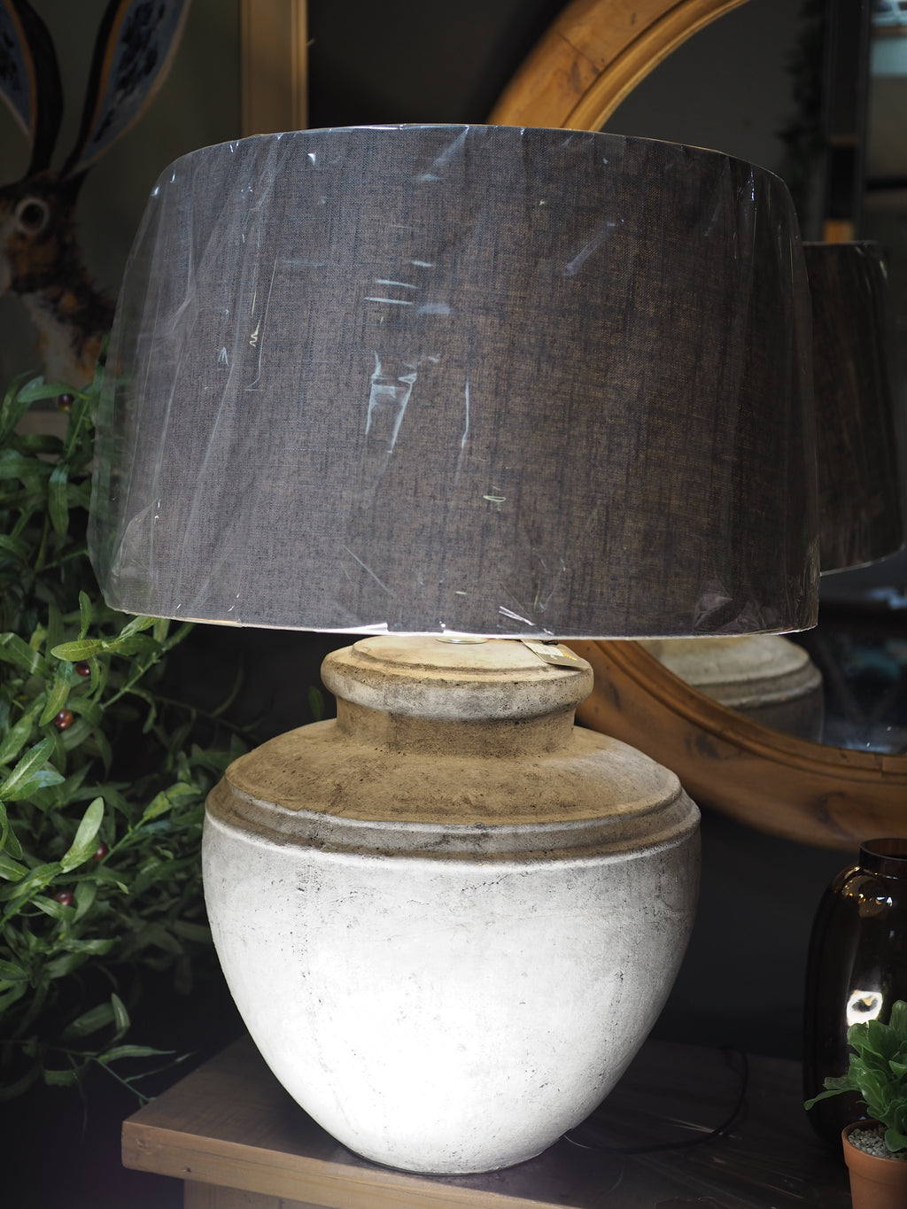 Darcy grey stone lamp