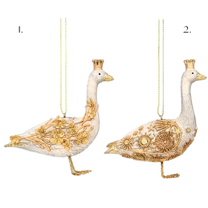 Two tone gold metal wing goose (2 styles)