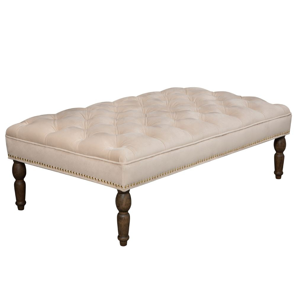 Sand button pressed footstool