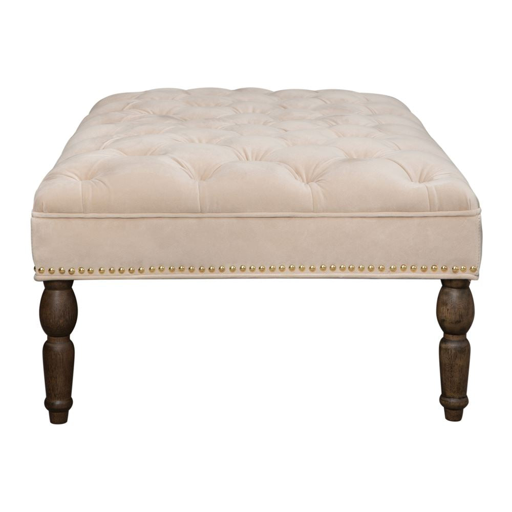 Sand button pressed footstool