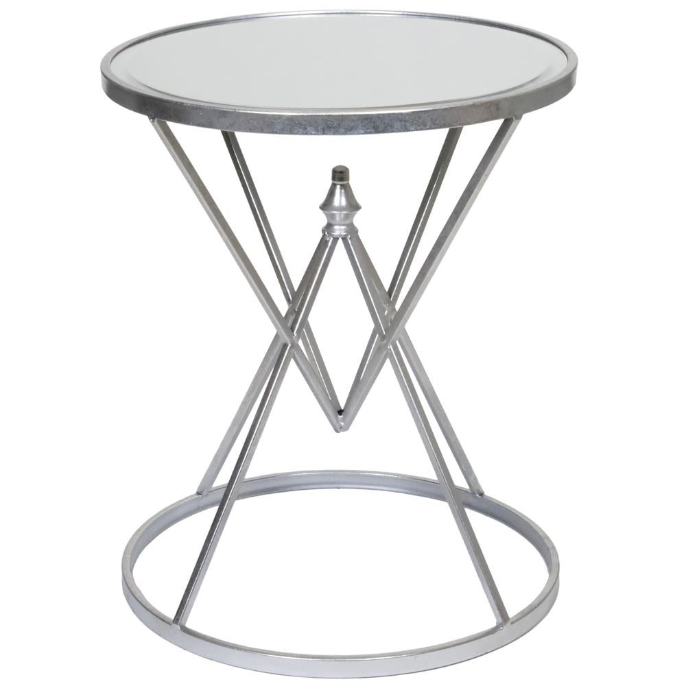 Set of black mirrored nesting tables