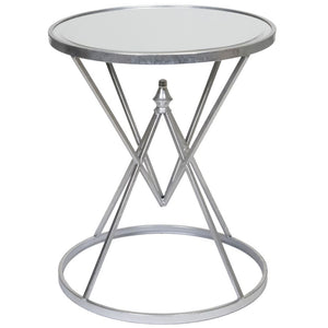 Set of black mirrored nesting tables