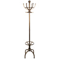 Antique brass coat and hat stand
