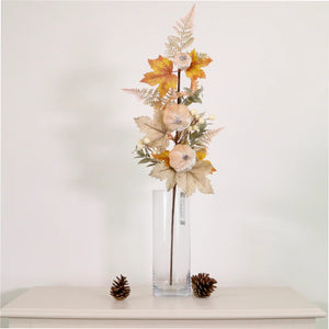 Cream velvet pumpkin autumn spray