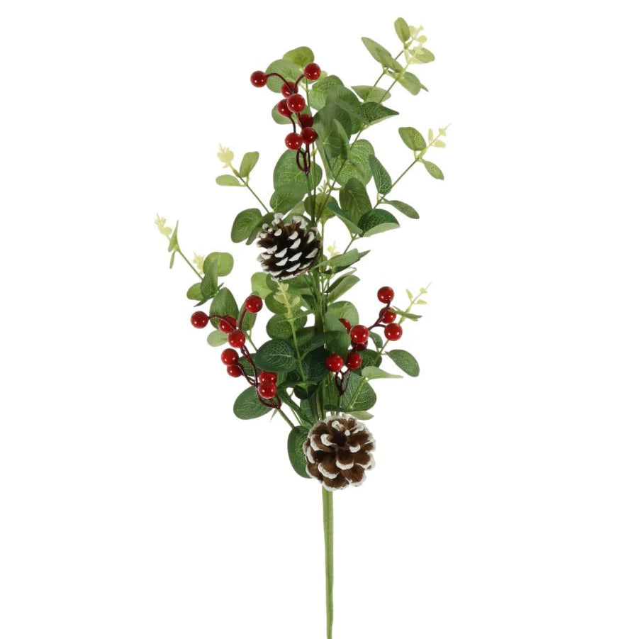Christmas eucalyptus, berry & pinecone spray