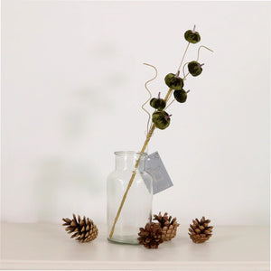 Mini dark green velvet pumpkin spray