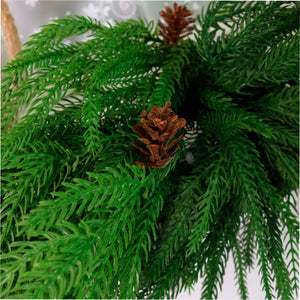 Real touch weeping Norfolk Pine swag