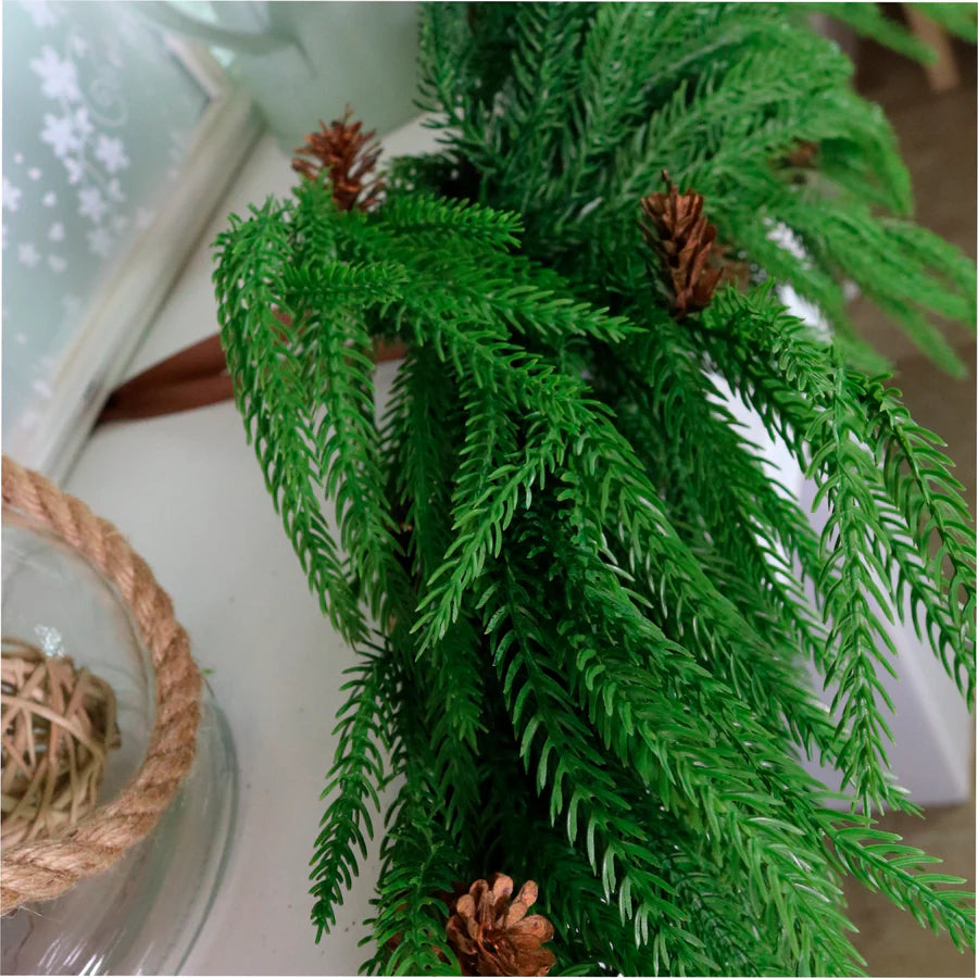 Real touch weeping Norfolk Pine swag