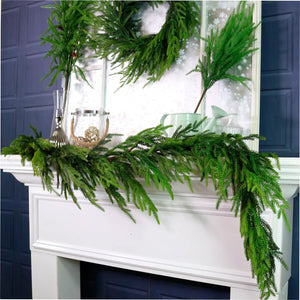 Real touch Norfolk pine garland