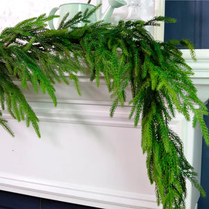 Real touch Norfolk pine garland