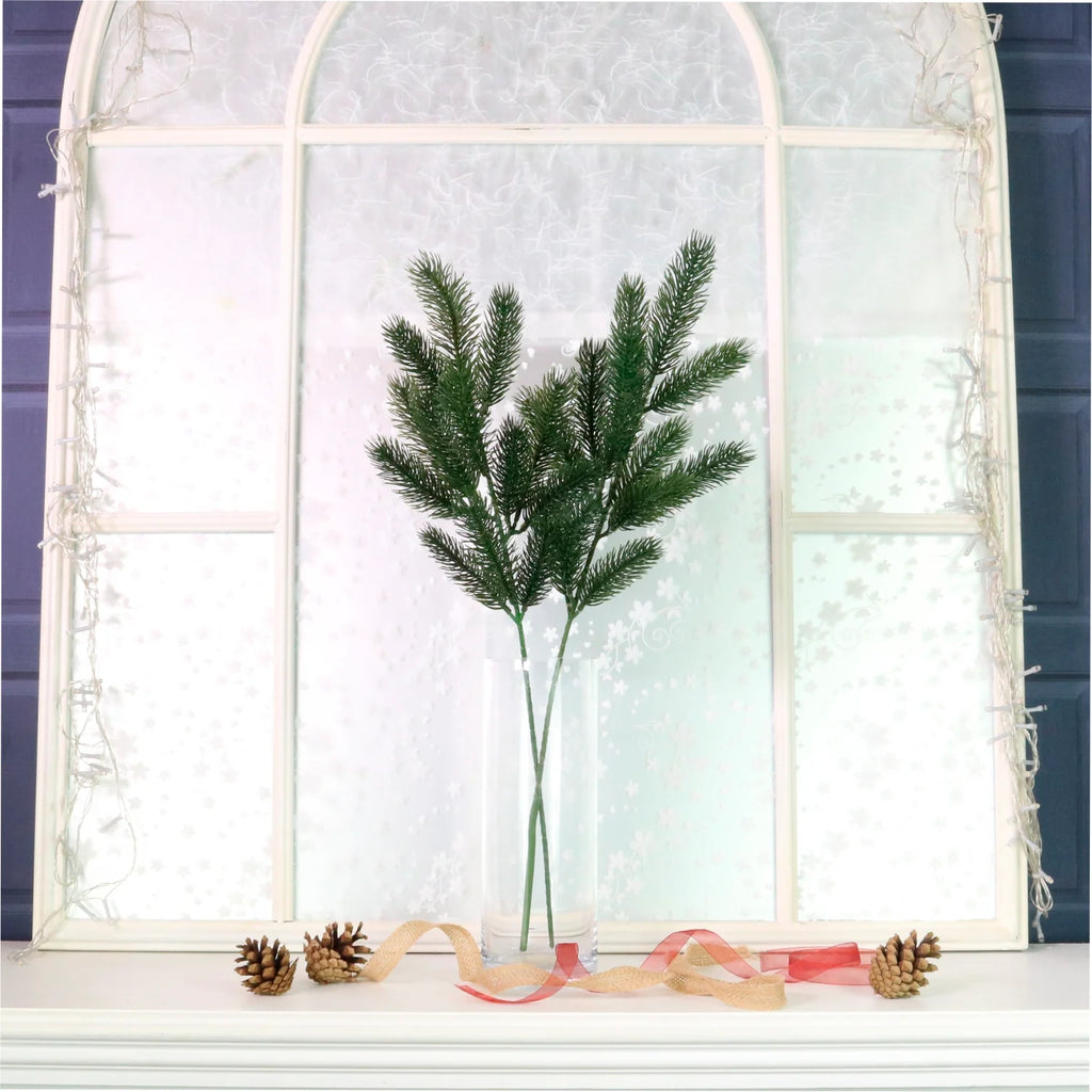 Natural green Christmas spruce spray