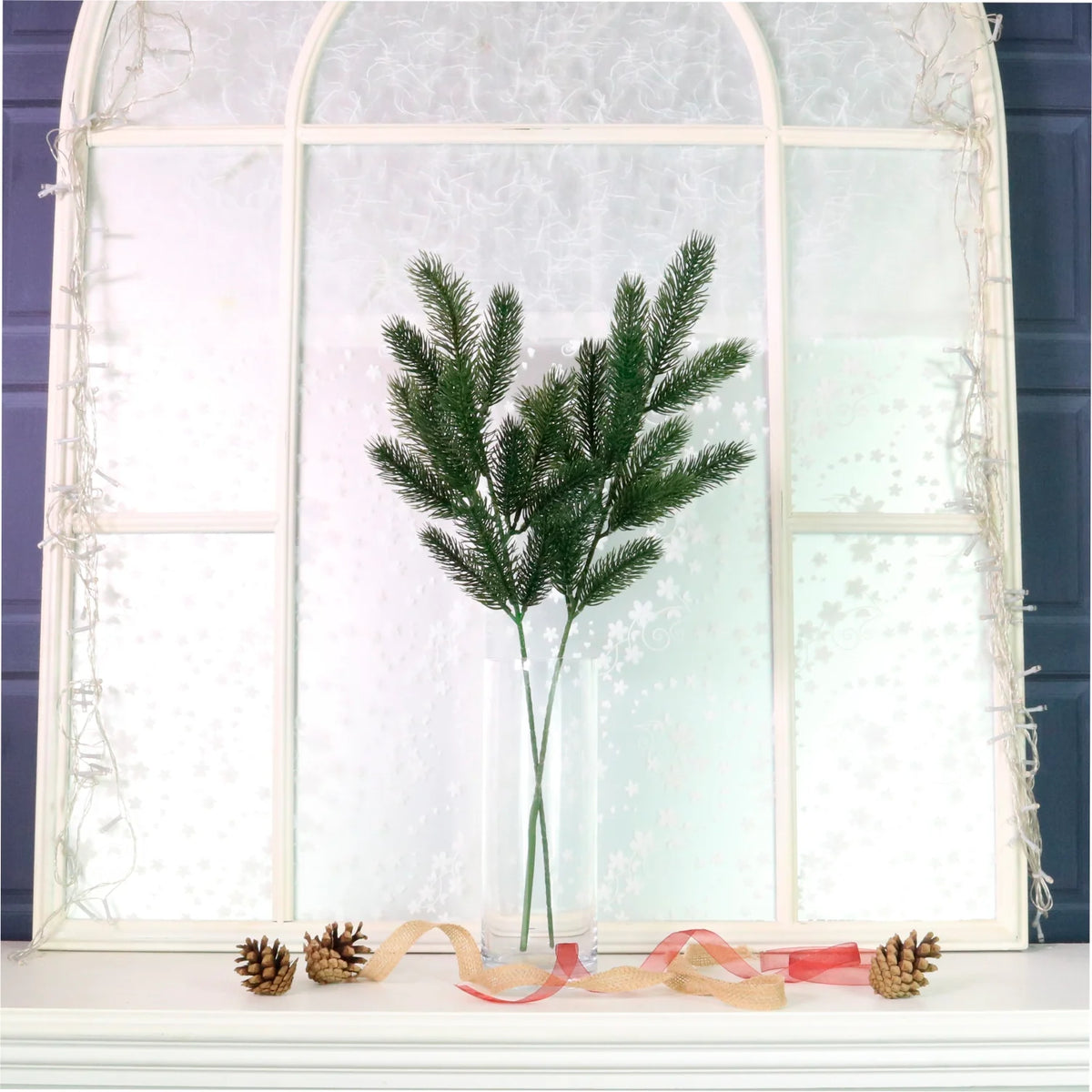 Natural green Christmas spruce spray