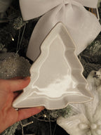 Christmas tree glazed ceramic plate