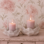Bari small lotus candle holder