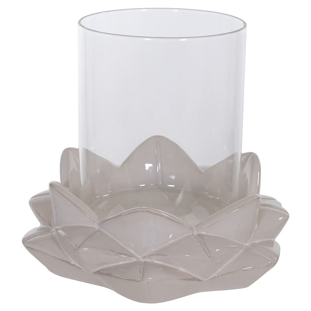 Bari large lotus candle holder