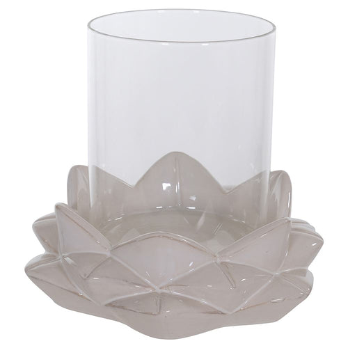 Bari large lotus candle holder