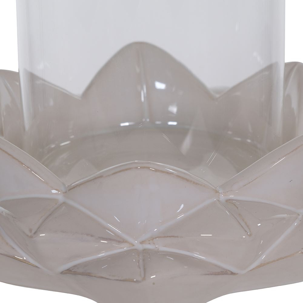 Bari large lotus candle holder