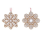 Gingerbread snowflake hanging decs