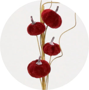 Mini burgundy velvet pumpkin spray