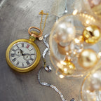 Gold pocket watch hanging decoration