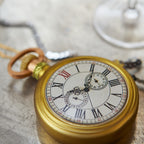 Gold pocket watch hanging decoration