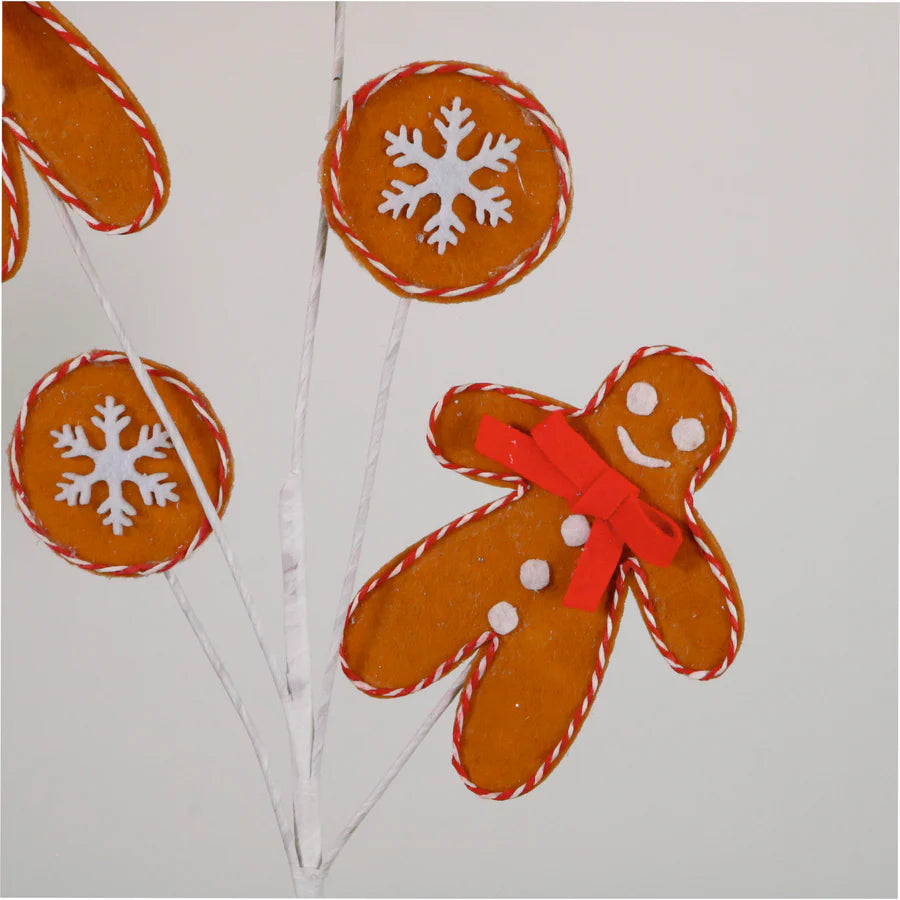 Festive Gingerbread pick