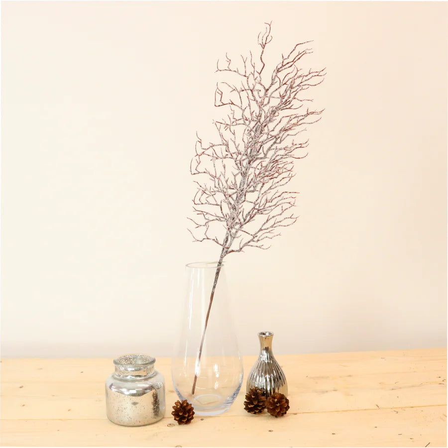 Christmas frosted twig spray