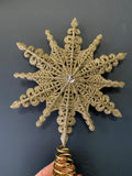 Champagne gold star tree topper