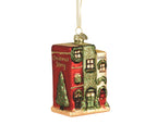 Stack of Christmas books in style of a little house