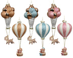 New baby hot air balloon glass hanging decoration