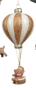 New baby hot air balloon glass hanging decoration
