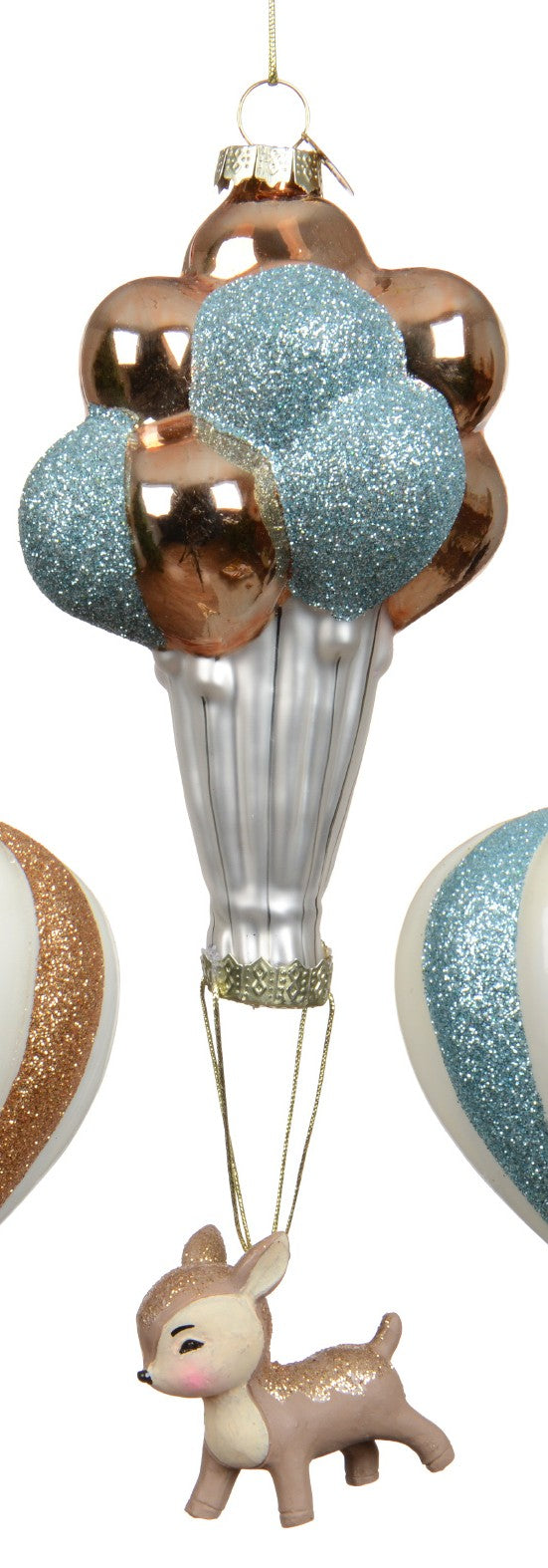 New baby hot air balloon glass hanging decoration
