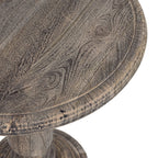 Rustic wood round side table