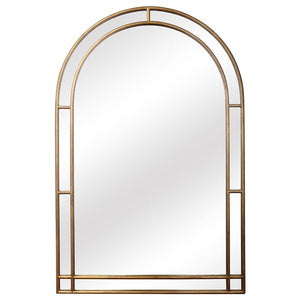 Gold arched mirror