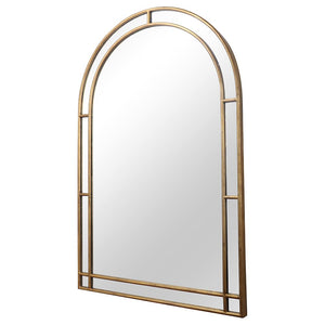 Gold arched mirror