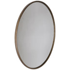 Large round antique brass mirror 120cm