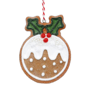 Gingerbread Christmas pudding hanging dec