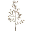 Christmas white berry stem with pinecones