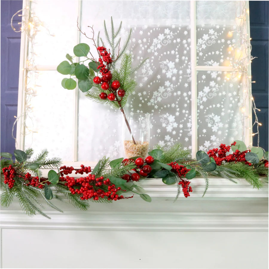 Winter premium red berry pick (50cm)