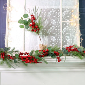 Winter premium red berry pick (50cm)