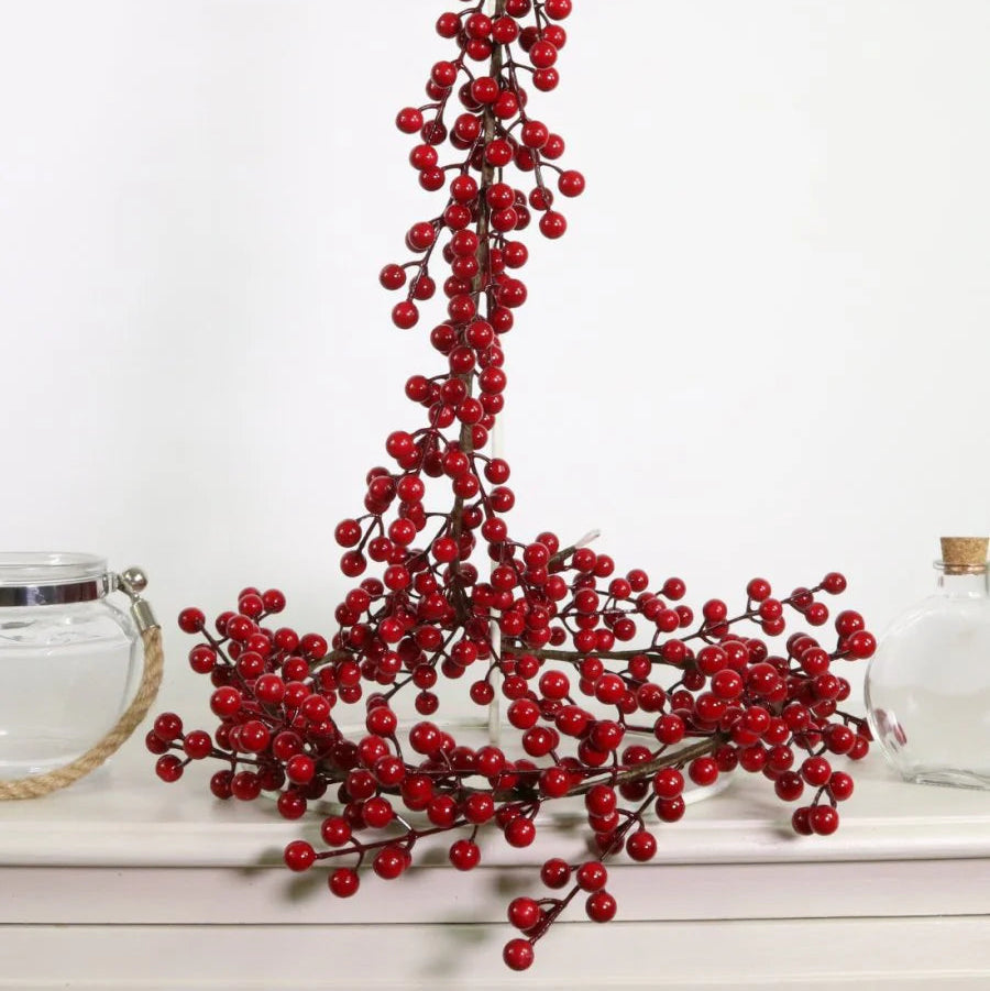 Christmas red berry garland