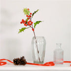 Winter holly berry stem
