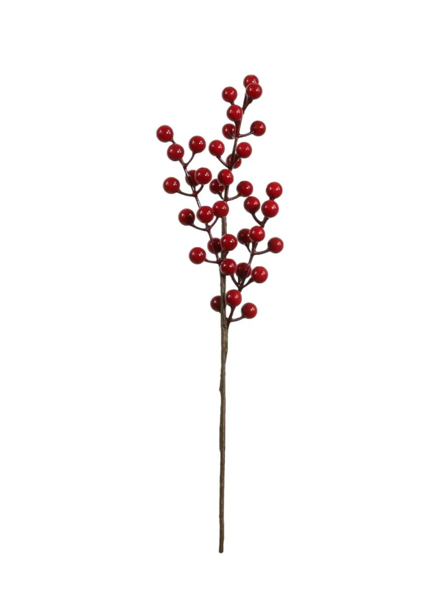 Christmas red berry stem - 42cm