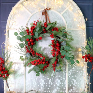 Winter Premium red cluster berry wreath