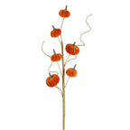 Burnt orange mini velvet pumpkin spray