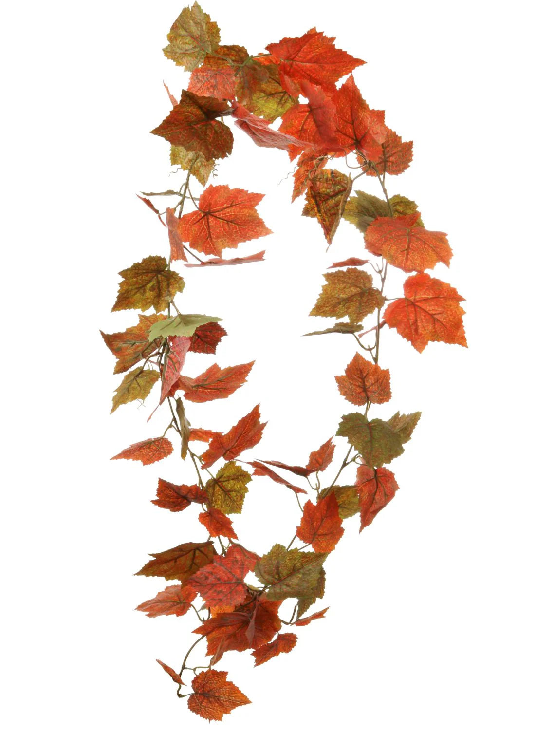 Burnt orange grape leaf garland