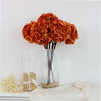 Burnt orange dried touch ruffled hydrangea
